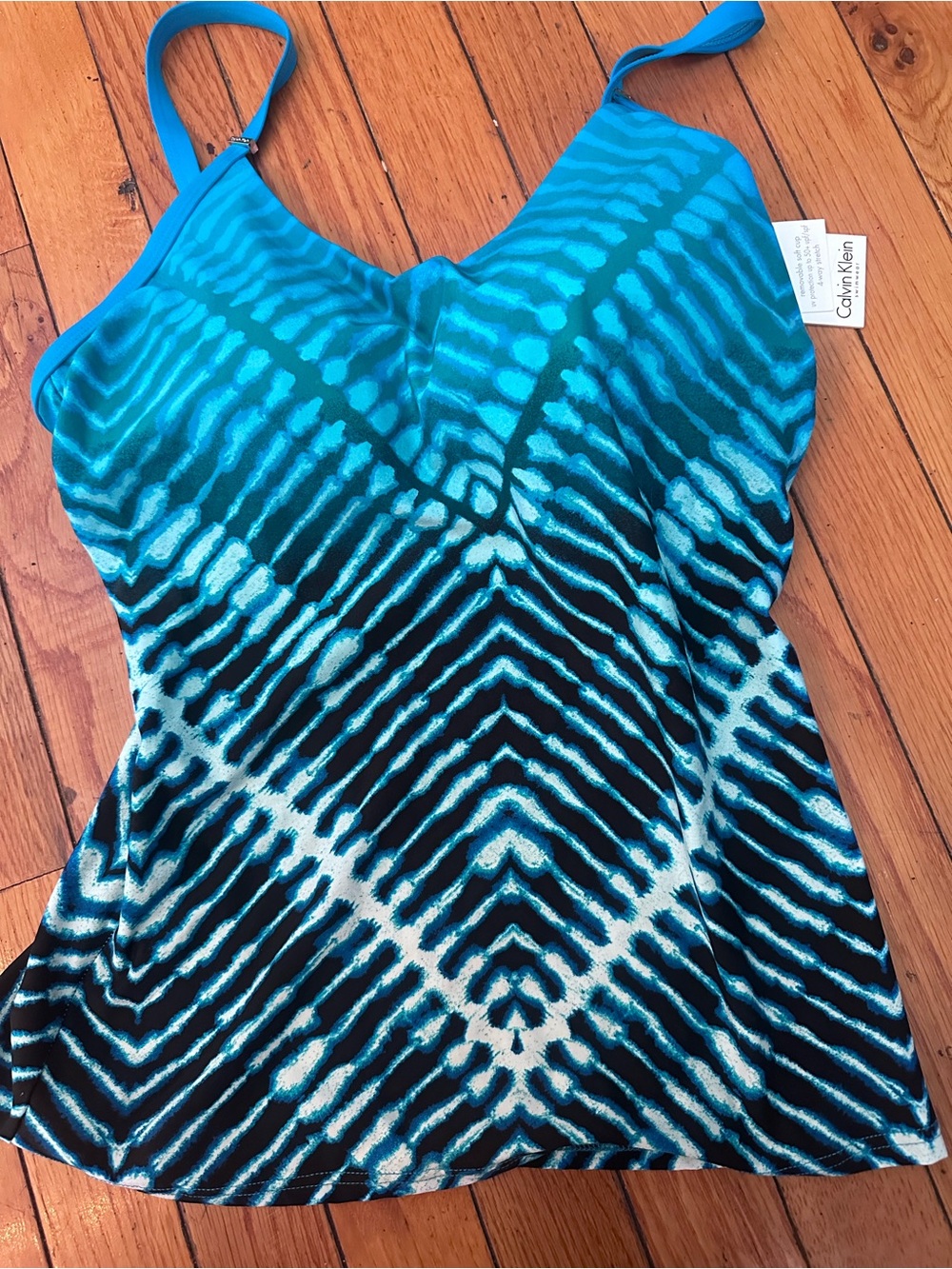 Calvin Klein Vibrant Teal Swim Top